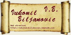 Vukomil Biljanović vizit kartica